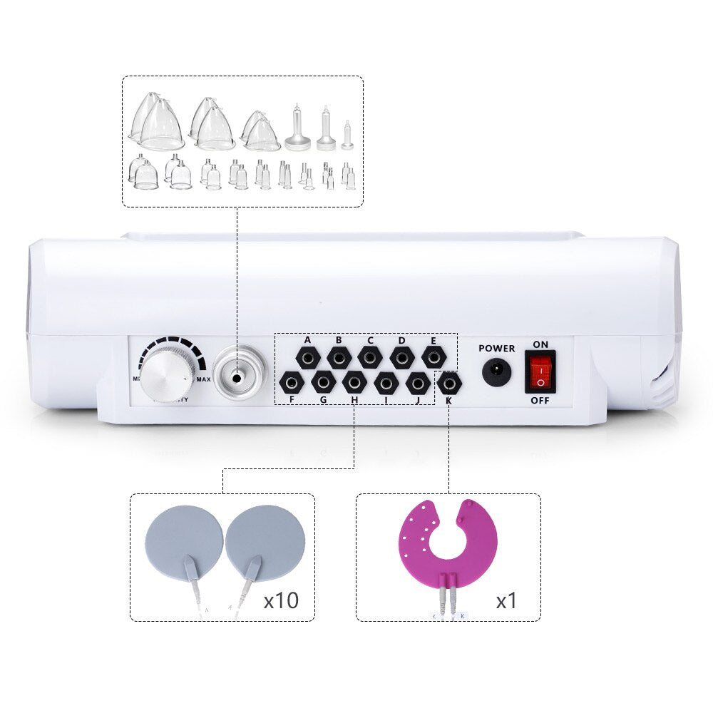 Máquina de terapia de ventosas de estimulación muscular Surebty EMS, máquina de belleza para agrandar los senos y levantar los glúteos, masajeador corporal