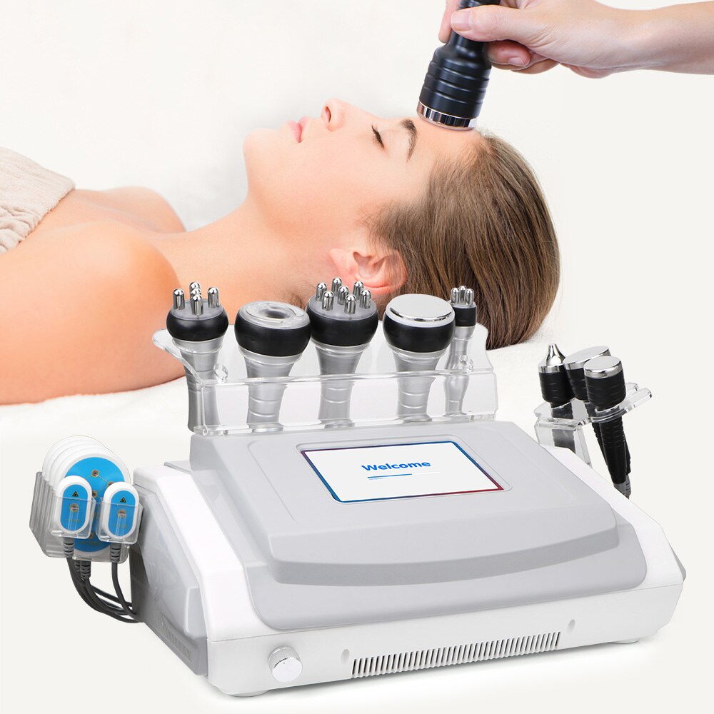 Máquina de belleza y salud corporal con cavitación ultrasónica 9 en 1, radiofrecuencia y vacío RF