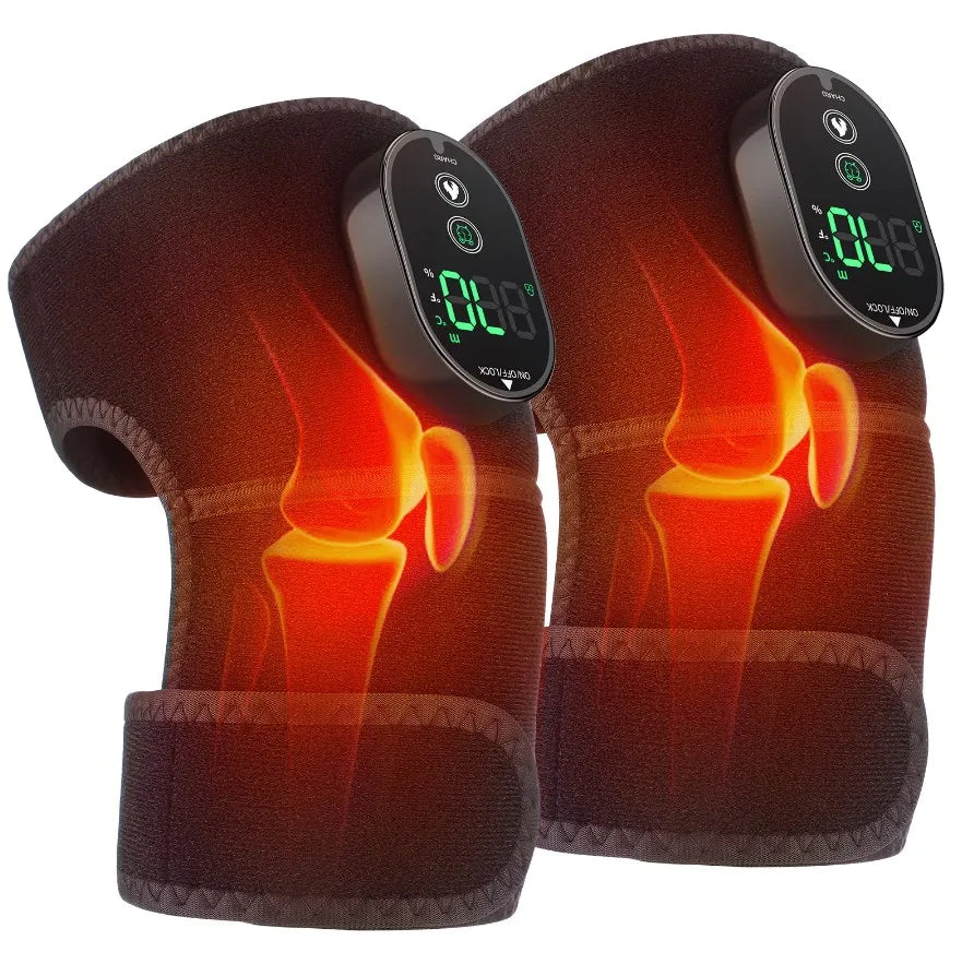 Rechargeable Electric Heating Knee Massager | Thermal Knee Pads