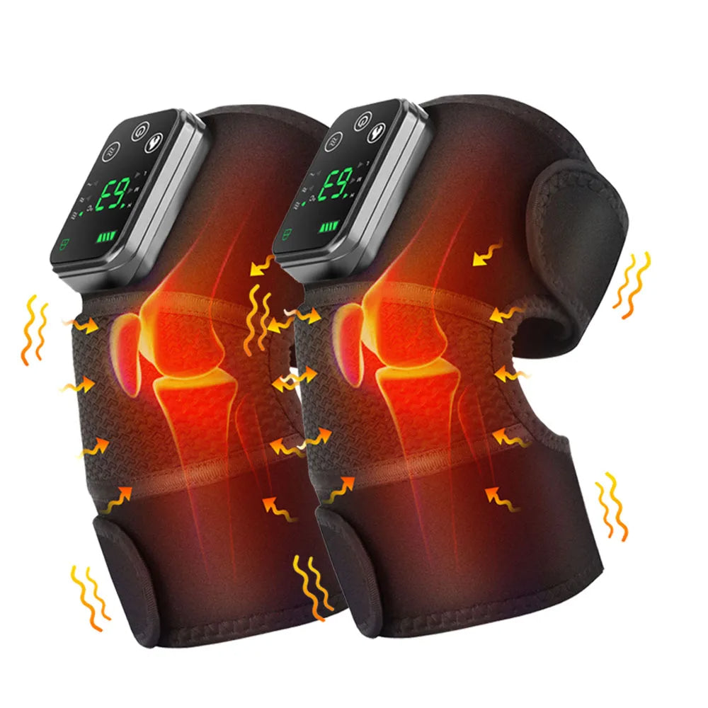 Rechargeable Electric Heating Knee Massager | Thermal Knee Pads