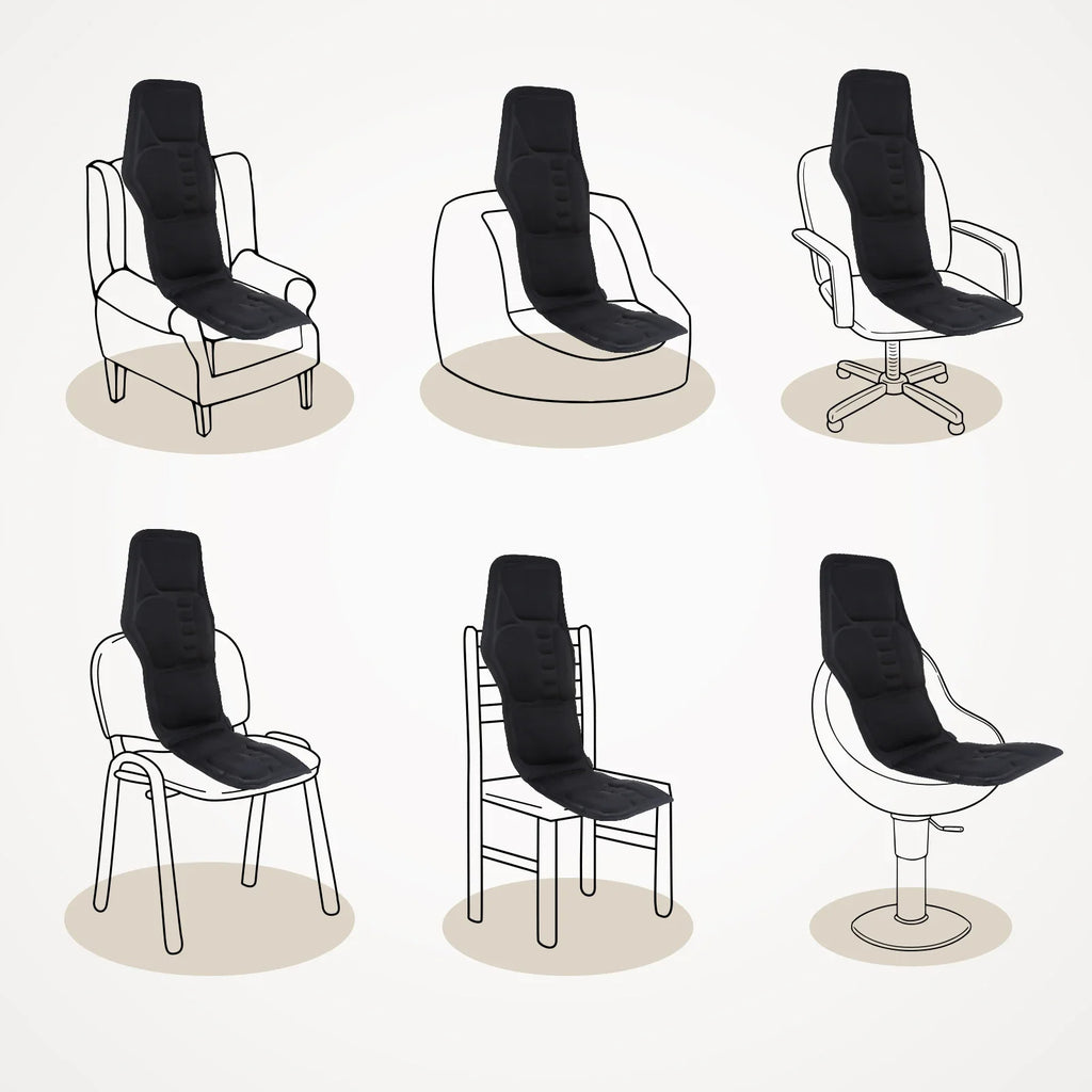 Electric Back Massager Chair Pad with Heating & Vibration